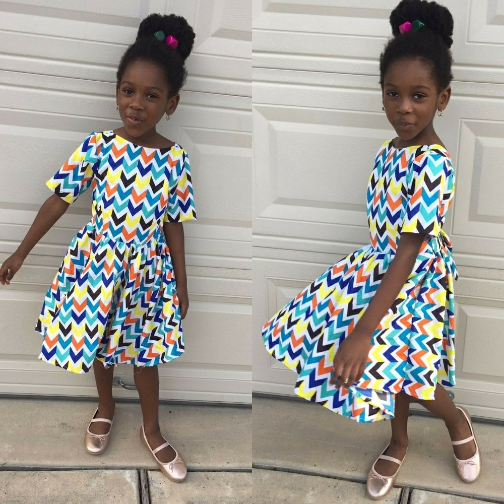 Girls African print dress